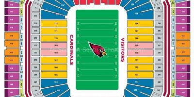 Cardinal stadium seating map - University of Phoenix stadium seating
