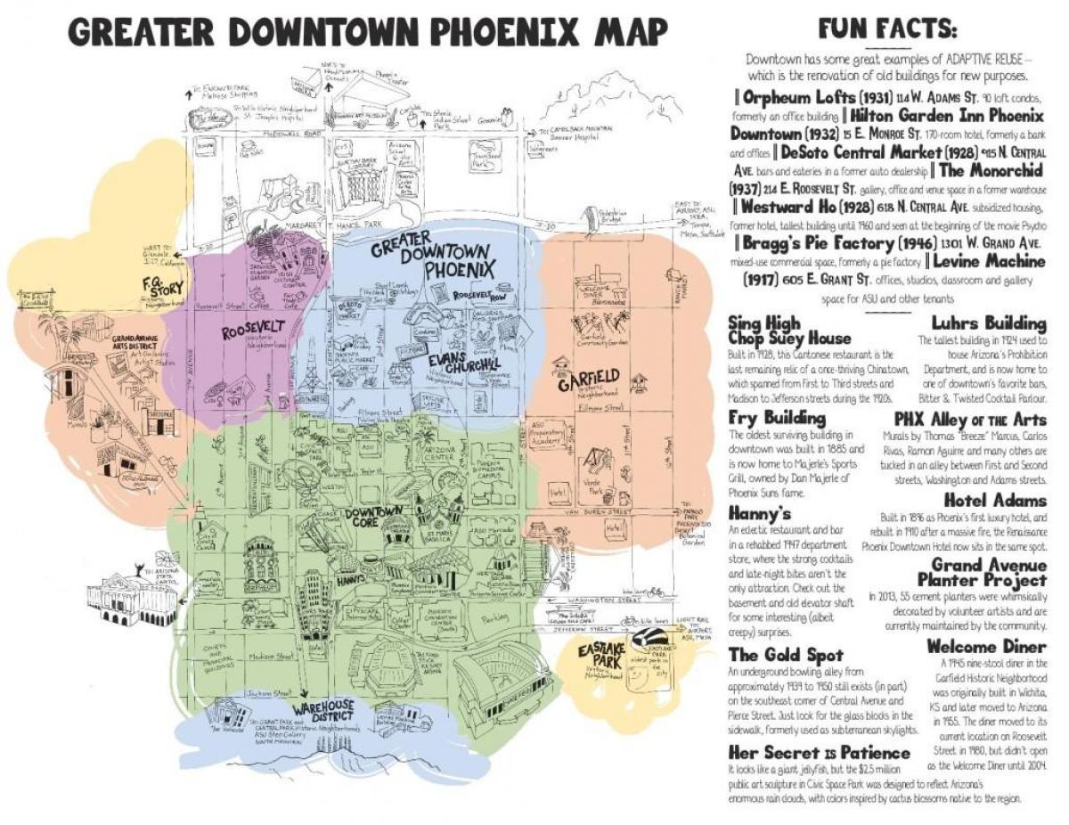 map of downtown Phoenix