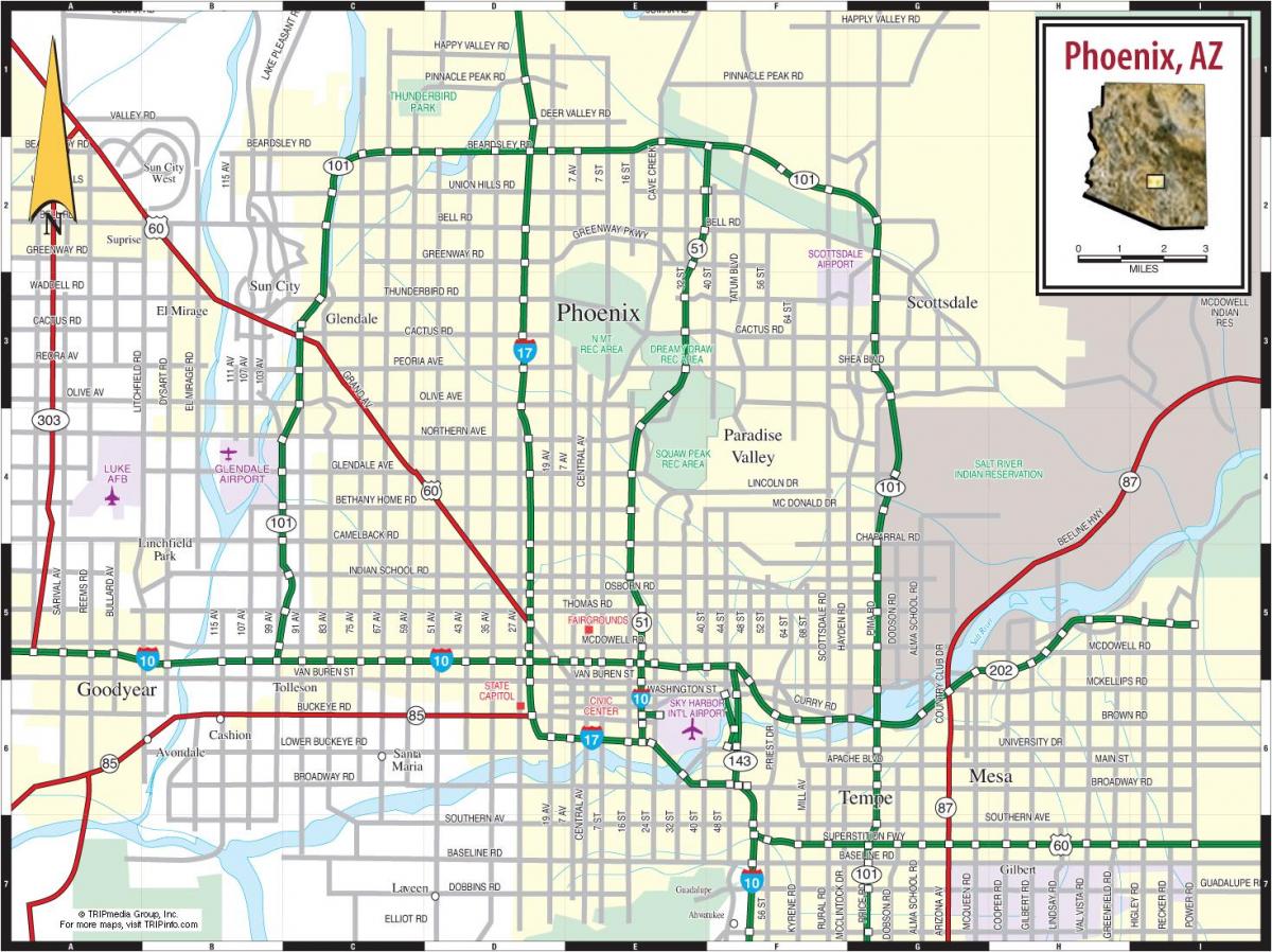 map Phoenix az area