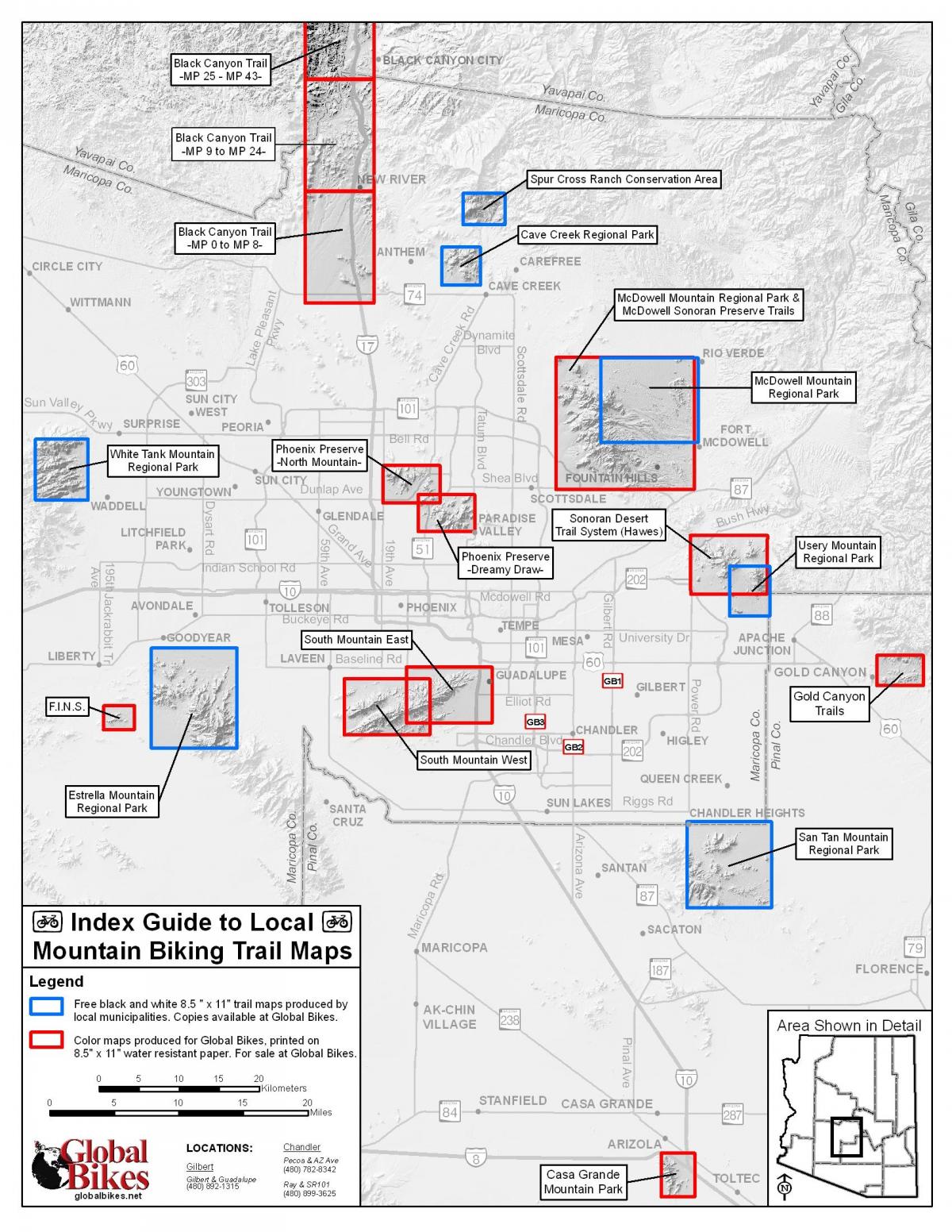 Phoenix bike trails map