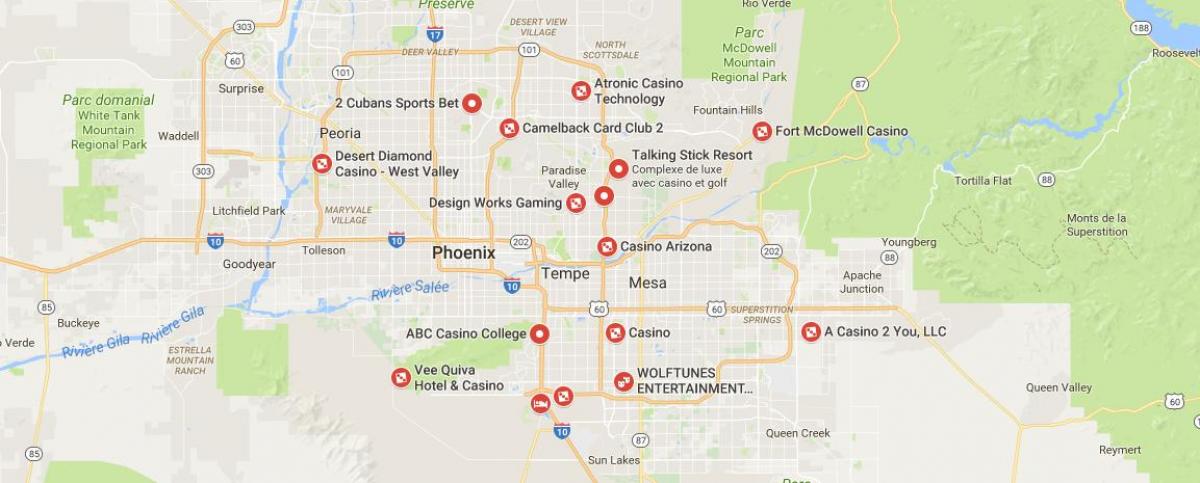 map of Phoenix casino