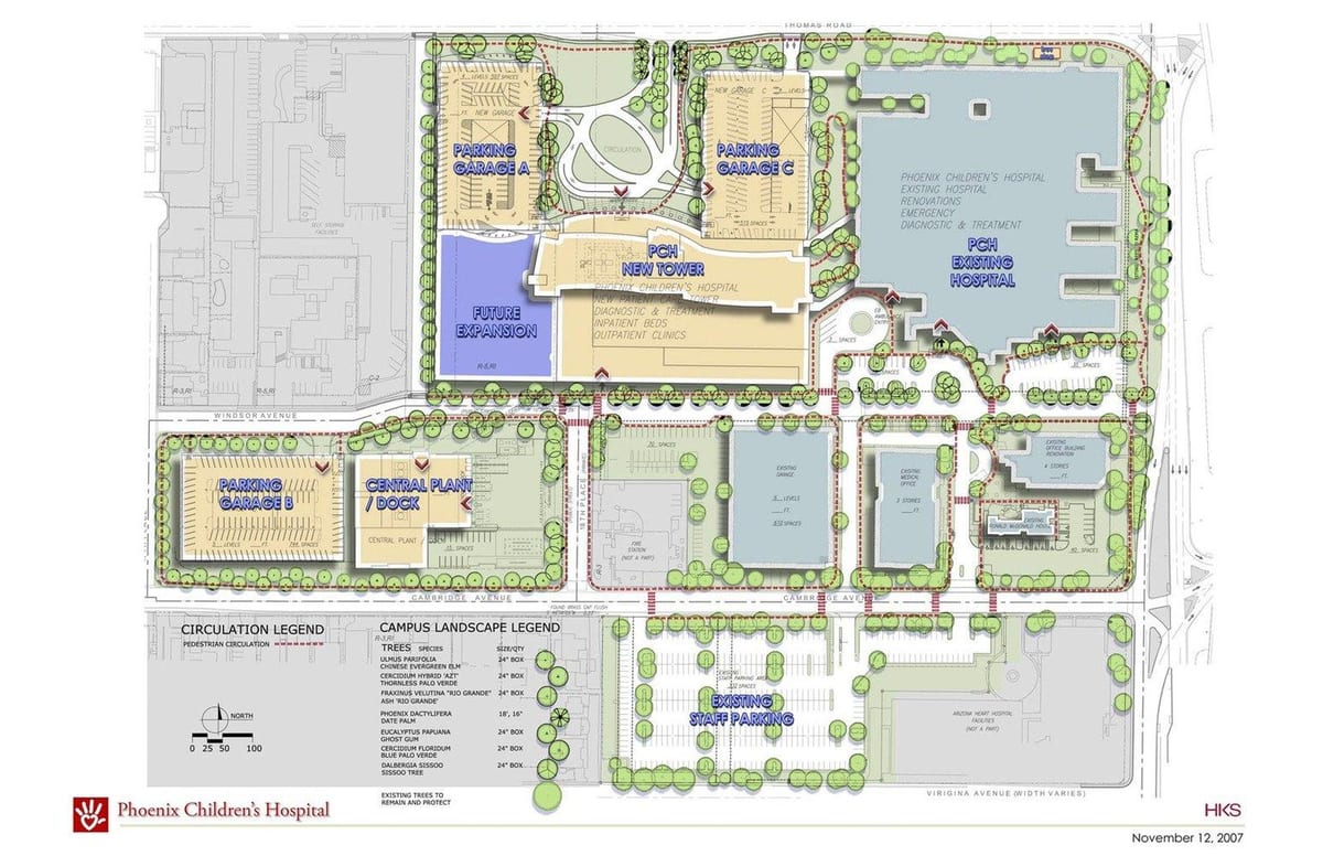 Phoenix hospitals map