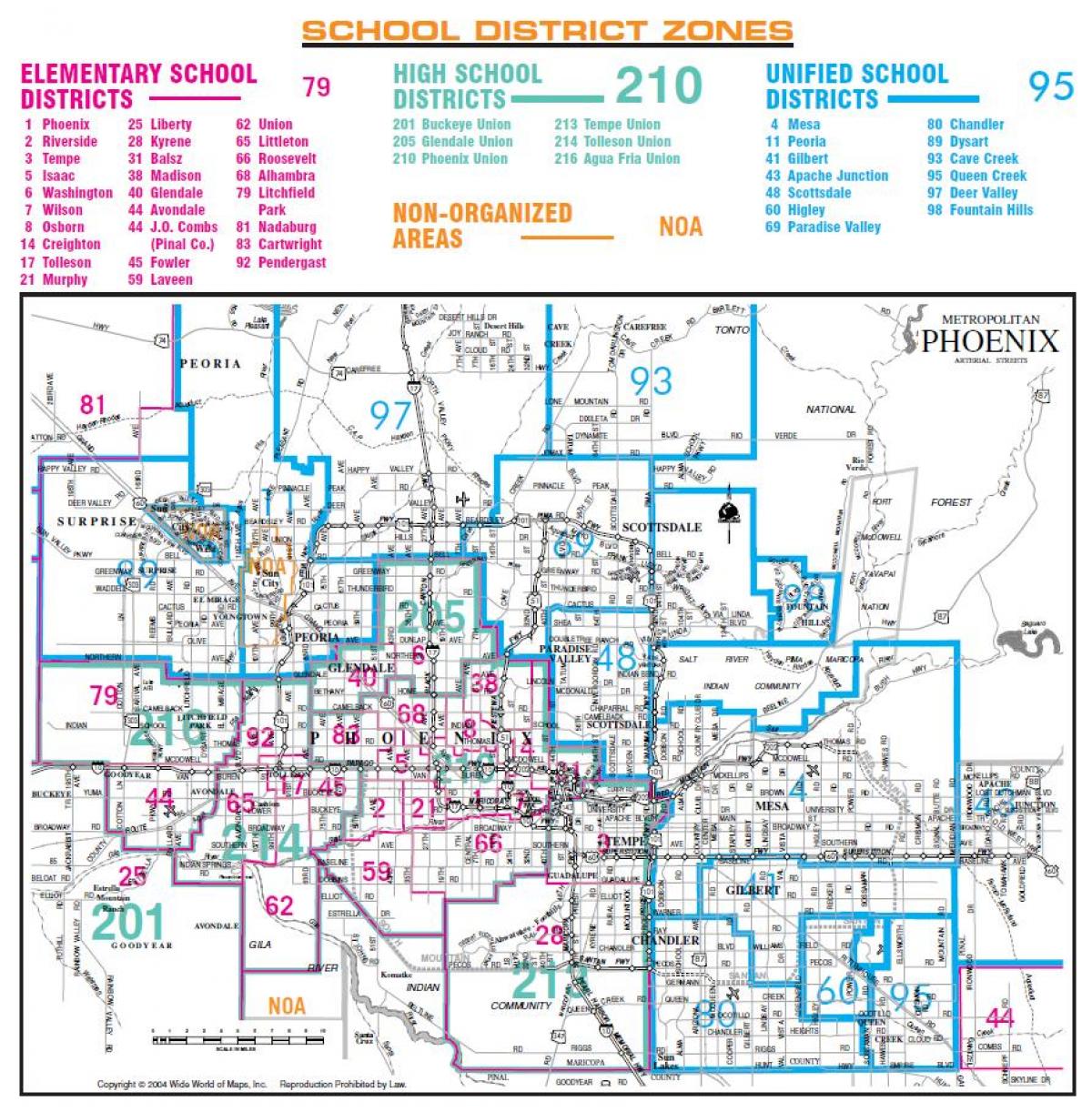 Phoenix union high school district map