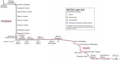 Light rail map Phoenix